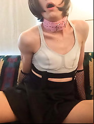 HORNY SISSY AT WORK